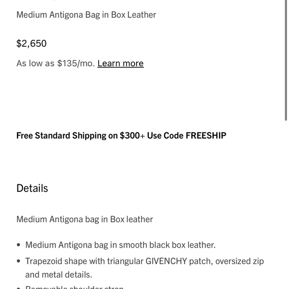 Like new Givenchy

Medium Antigona Bag in Box Leather - Picture 3 of 9